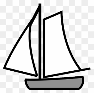 Free Black And White Boat Clipart Picture