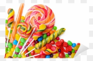 Different Colorful Fruit Candy Close-up Wall Mural - Unhealthy Food Pictures For Kids