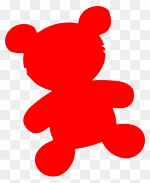 Red Clip Art Hxucxe Clipart - Teddy Bear Silhouette - Free Transparent ...