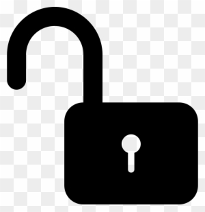 Locked Padlock Outline Security Symbol Vector - Clip Art Black And ...