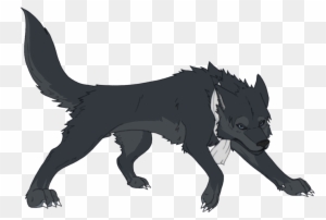 The Mighty Fall - Black Wolf Cartoon Png - Free Transparent PNG Clipart ...