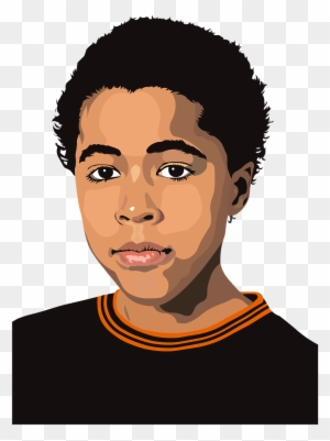 cartoon little black boy