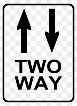 Way Clipart Road Sign - Two Way Road Sign
