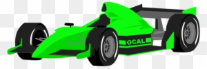 Race Car Formula One Car Vector Clip Art Image - Green Race Car Clipart