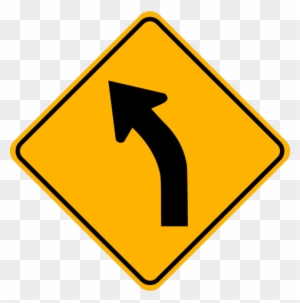 Wa 3l Left Curve Ahead Slippery When Wet Road Sign Free Transparent Png Clipart Images Download