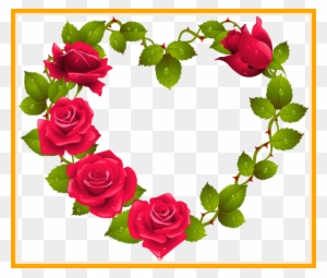 Red Rose Bouquet Red Rose Flower Bouquet Png The Best - Heart Shaped Border Designs