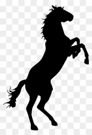 Wild Horse Black Silhouette Free Icon - Siluetas De Caballos Salvajes ...