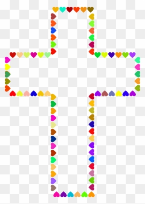 Clipart Prismatic Hearts Cross Rh Openclipart Org Cross - Heart Cross ...