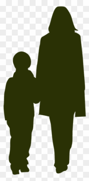 Mother Son Silhouette Transparent Png - Silueta Mama E Hijo