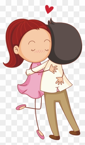 Hug Cartoon Drawing Illustration Cartoon Boy And Girl Hugging Free Transparent Png Clipart Images Download
