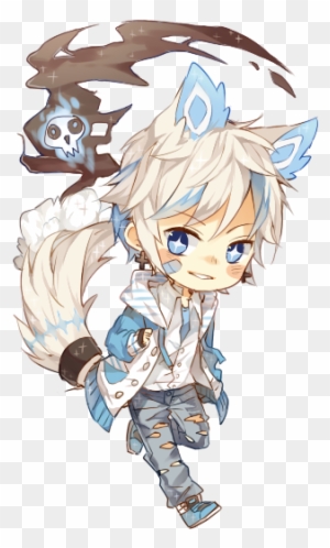 anime wolf boy chibi