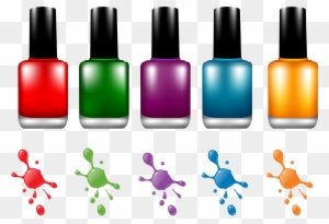 Nail Polish Cosmetics Manicure - Paint Splatter Clip Art - Free ...