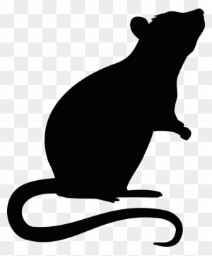 Rat Silhouette Vector - Silhouette Of A Mouse - Free Transparent PNG