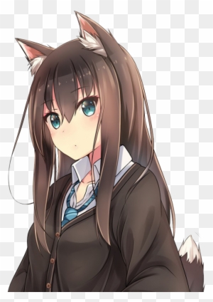 Download Take a look at this Cute Anime Wolf Girl! Wallpaper |  Wallpapers.com