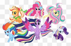 Alicorn, Applejack, Fluttershy, Mane Six, Official, - My Little Pony ...