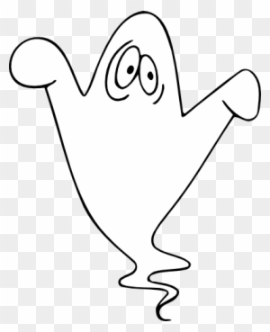 friendly ghost clipart black and white