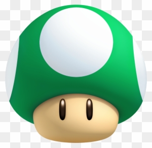 1-up Mushroom - Super Mario Green Mushroom - Free Transparent PNG ...