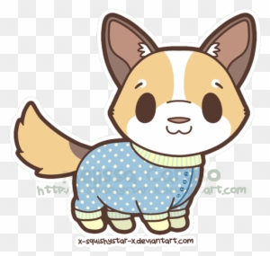 cute #pup #kawaii #tumblr #interesting #art #heart - Cute Corgi Drawings -  (1024x1087) Png Clipart Download. ClipartMax.com