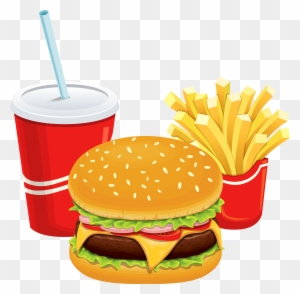 hamburger and french fries clipart