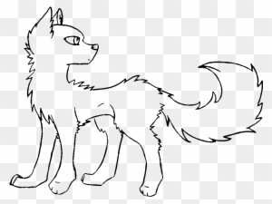 wolf lineart ms paint ready