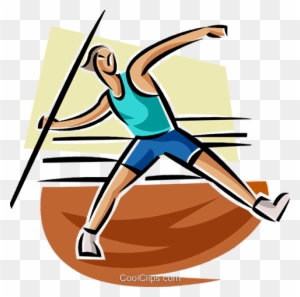 Javelin Toss Royalty Free Vector Clip Art Illustration - Athletics ...