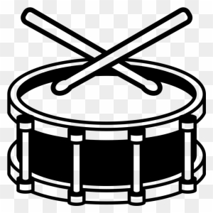 Emojione Bw 1f941 - Snare Drum Black And White - Free Transparent PNG
