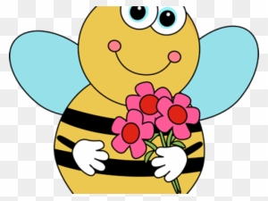 spring bees and flowers clipart happy birthday