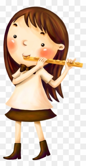 Child Cartoon Play Drawing - Children Playing Musical Instruments