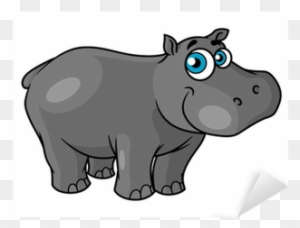 Cute Cartoon Hippo - Free Transparent PNG Clipart Images Download