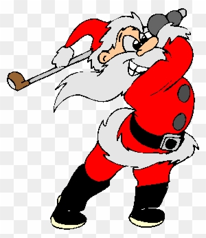 See Here Golf Clip Art Free Downloads - Golfing Santa - Free ...