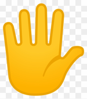 Hand With Fingers Splayed Icon - Hand Emoji Png Yellow - Free ...