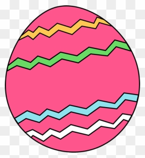 Pink Zig Zag Easter Egg - Easter Eggs Clip Art