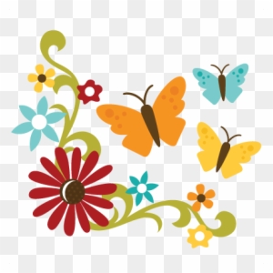 Download Flowers With Flourish Erflies Svg Files For Sbooking Best Friends Forever Png Free Transparent Png Clipart Images Download