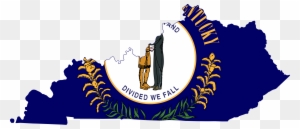 Kentucky Clipart - Kentucky State Flag Map