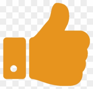 Sideways Thumb Clipart - Thumbs Up Icon Orange - Free Transparent PNG ...