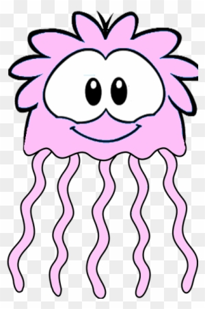 Jellyfish Puffle - Club Penguin Brown Puffle - Free Transparent PNG Clipart  Images Download