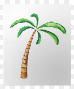 Póster Palmera, Ilustración Vectorial Acuarela • Pixers® - Palm Tree ...