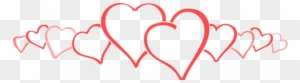 Download Valentines Png Clipart Valentine's Day Clip - Row Of Hearts ...