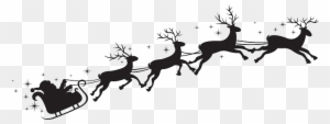 santa sleigh flying clipart png