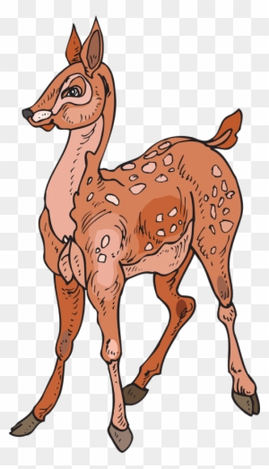 doe with bow clipart download