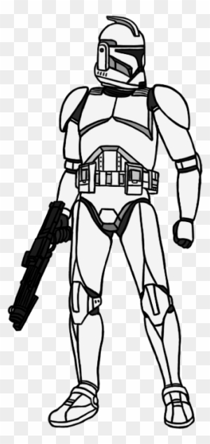 Star Wars Clipart Clone Trooper - Clone Trooper Armor Drawing