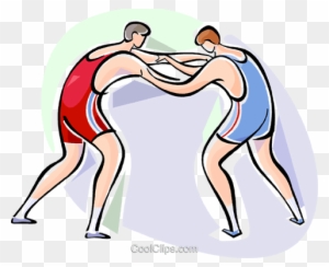 Wrestling Royalty Free Vector Clip Art Illustration - Illustration ...