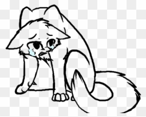 sad warrior cat outlines