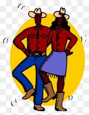 Country Western Dance - Line Dancing Clipart Gif