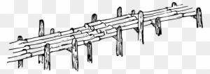 Log Bridge Drawing Bamboo Computer Icons - Bamboo Bridge Easy Drawing