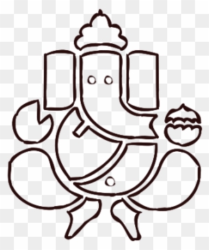 Incredible Ganesh Clipart Png - Line Diagram Of Ganesha