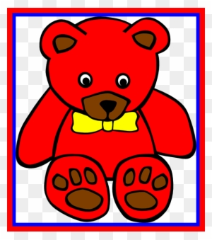 Graphic Library Library Beard Clipart Red - Teddy Bear Colouring Sheet