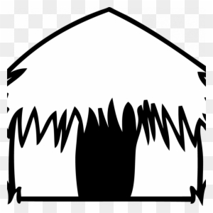 nipa hut clipart black and white sun