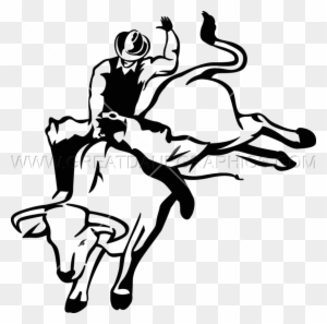 Clipart Picture Of A Bull Riding Cowboy - Bull Riding Clip Art - Free ...