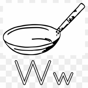 wok clipart black and white apple